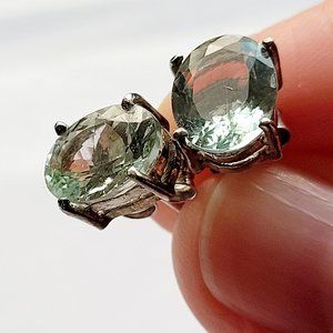 Afghan Natural Aquamarine Earrings set in 14 kt White Gold, 3.60 CT